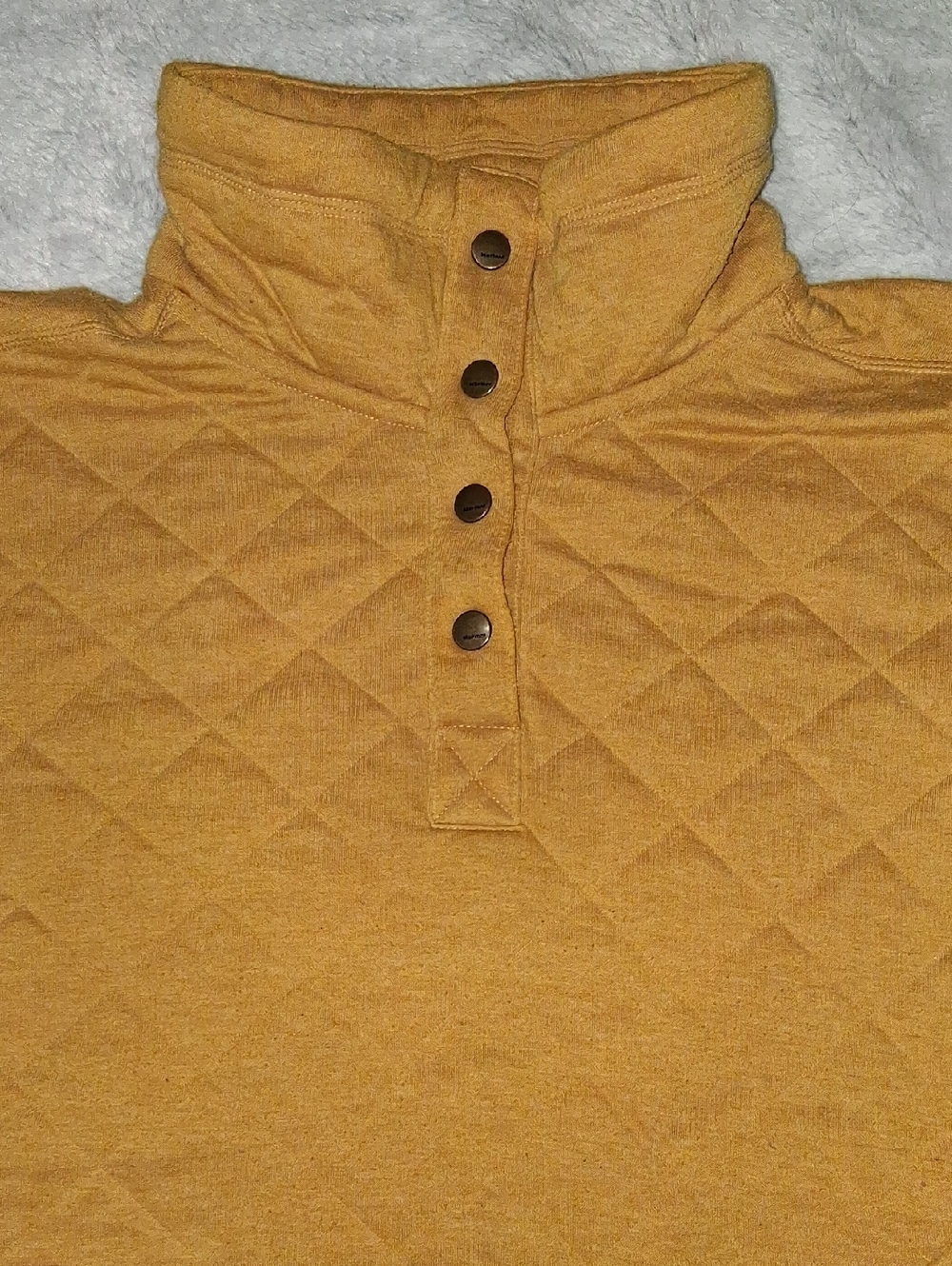 Merona Quilted Mustard Pullover Sweater - Picture 3 of 4